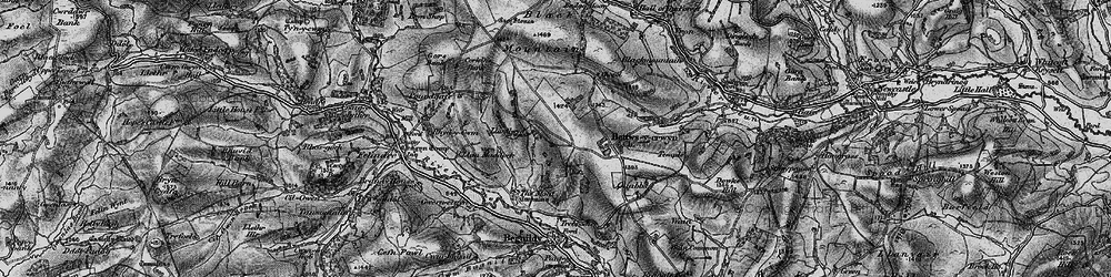 Old map of Llanllwyd in 1899