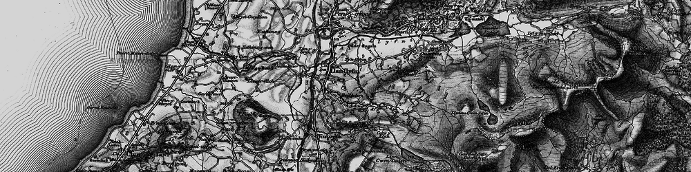 Old map of Llanllyfni in 1899