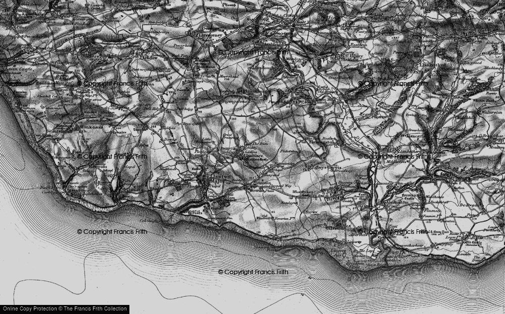 Old Map of Llanmaes, 1897 in 1897