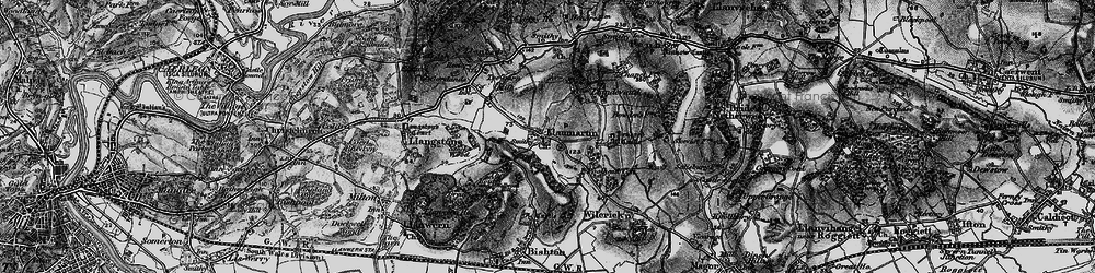 Old map of Llanmartin in 1897
