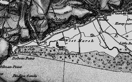 Old map of Llanmiloe in 1898