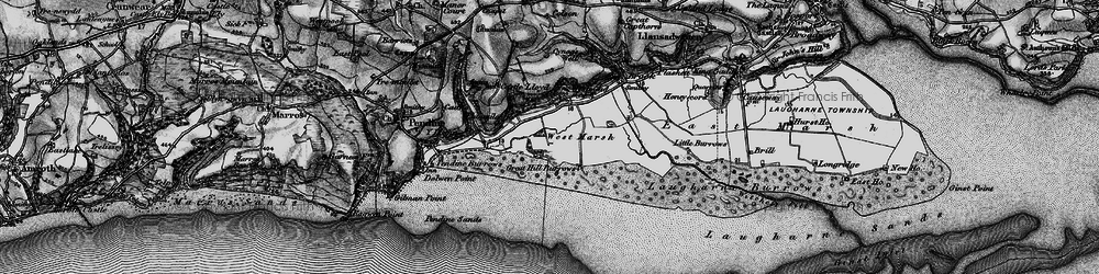 Old map of Llanmiloe in 1898