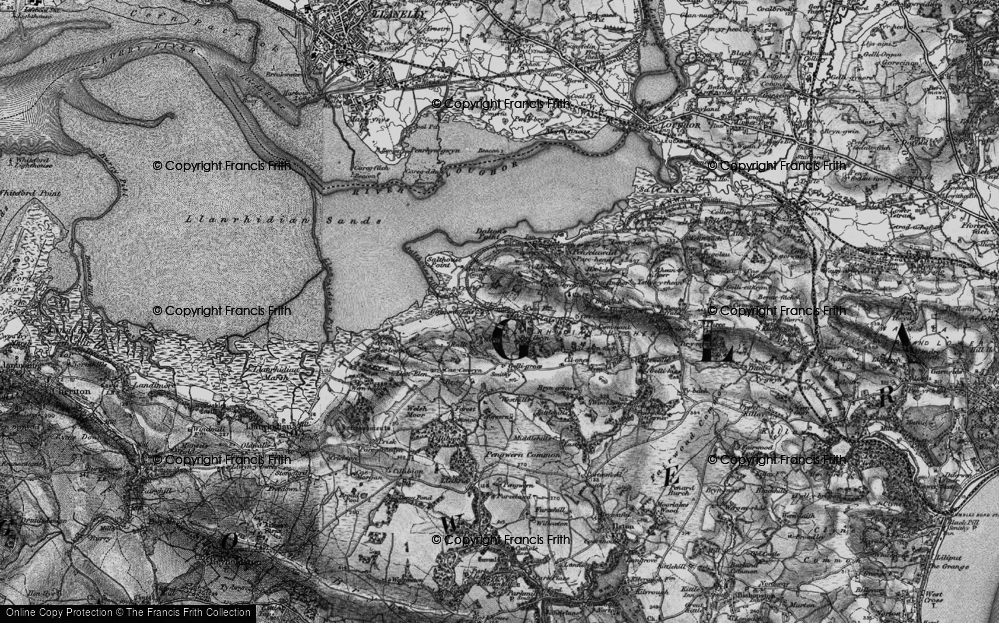 Old Map of Historic Map covering Bryn-gwas in 1897