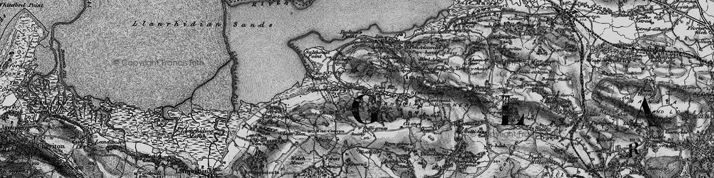 Old map of Bryn-gwas in 1897