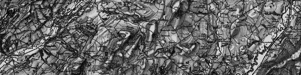 Old map of Llannon in 1897