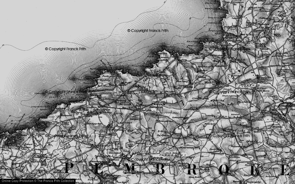 Old Map of Llanon, 1898 in 1898