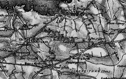 Old map of Llanon in 1898