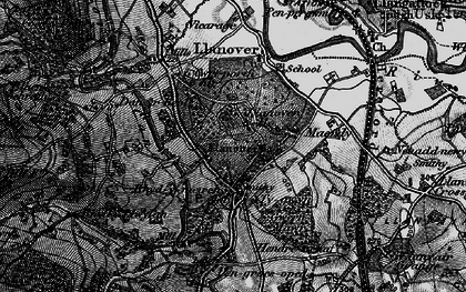 Old map of Llanover in 1896