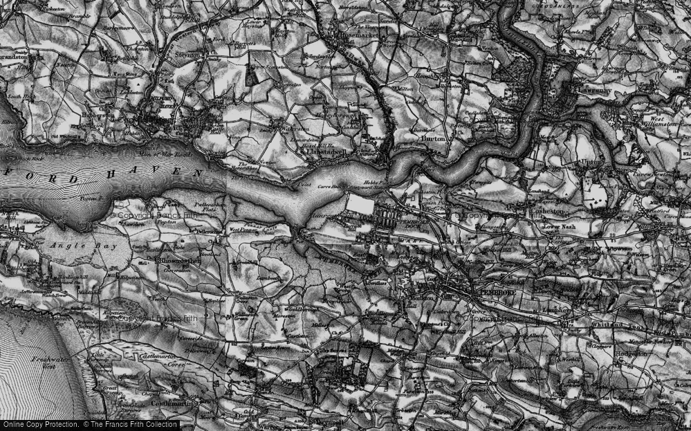 Old Map of Llanreath, 1898 in 1898