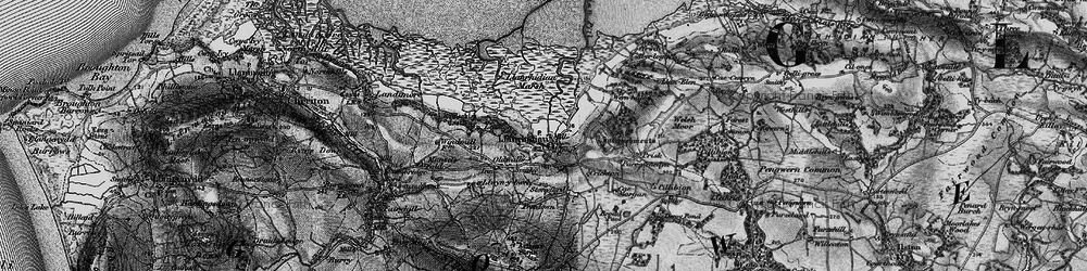 Old map of Llanrhidian in 1896