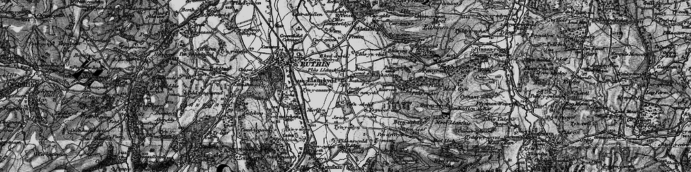 Old map of Bacheirig in 1897