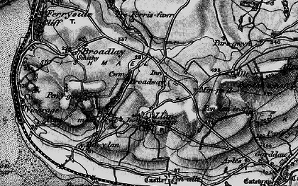 Old map of Llansaint in 1896