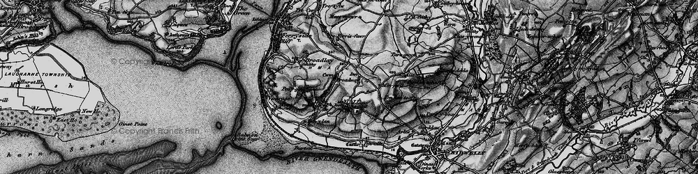 Old map of Llansaint in 1896