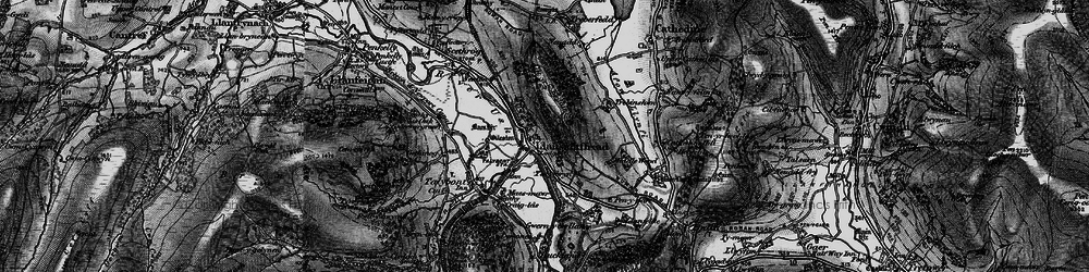 Old map of Llansantffraed in 1897
