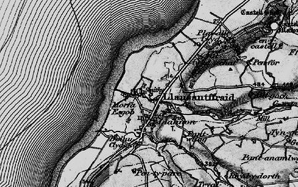 Old map of Llansantffraed in 1898