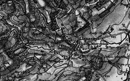 Old map of Llansawel in 1898