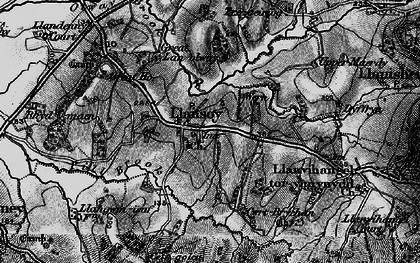 Old map of Llansoy in 1897