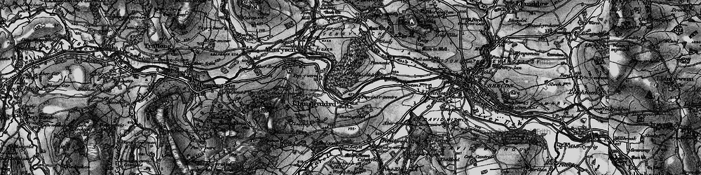Old map of Llanspyddid in 1898