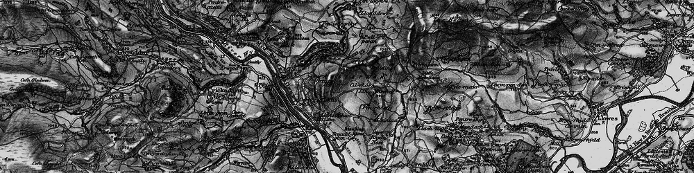 Old map of Llanddewi in 1896