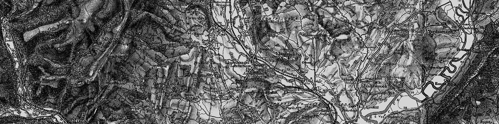 Old map of Llantarnam in 1897