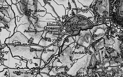 Old map of Llantilio Crossenny in 1896