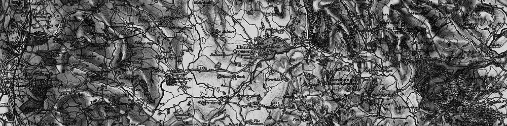 Old map of Llantilio Crossenny in 1896
