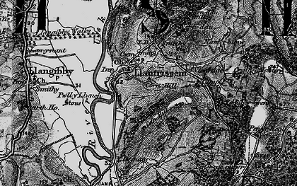 Old map of Llantrisant in 1897