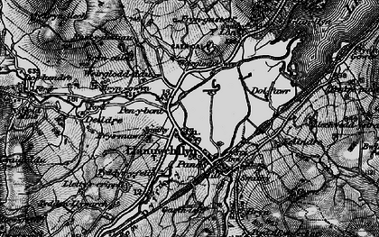 Old map of Llanuwchllyn in 1899