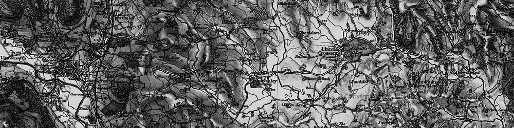 Old map of Llanvapley in 1896