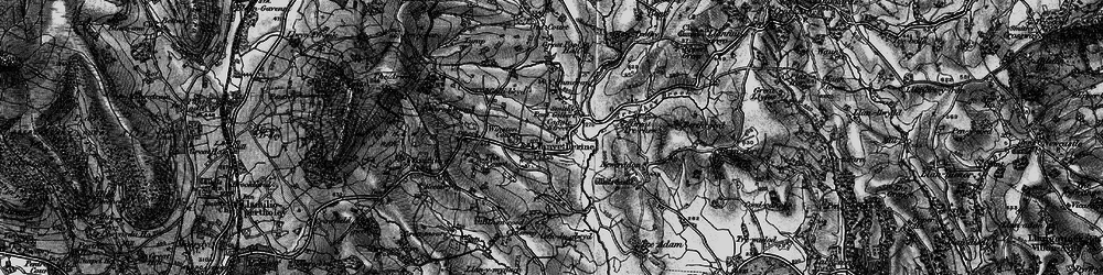Old map of Llanvetherine in 1896