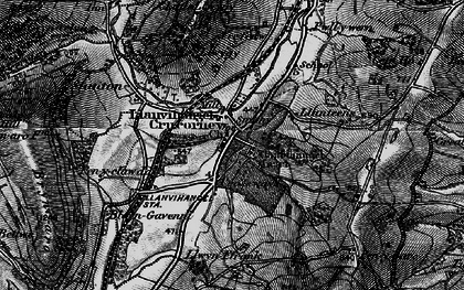 Old map of Llanvihangel Crucorney in 1896