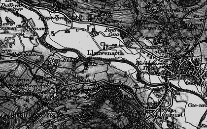 Old map of Llanwenarth in 1897