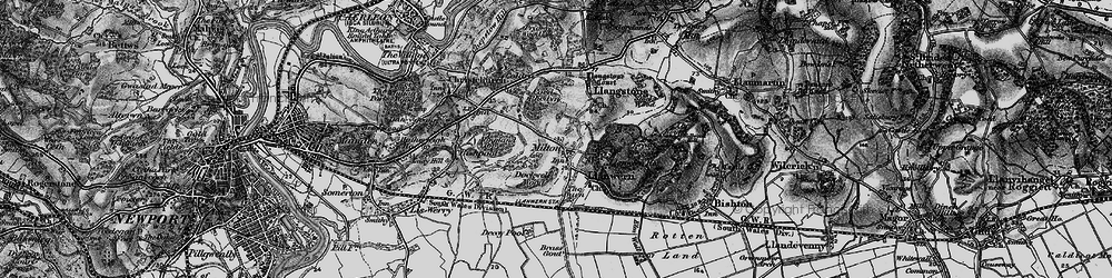 Old map of Llanwern in 1897