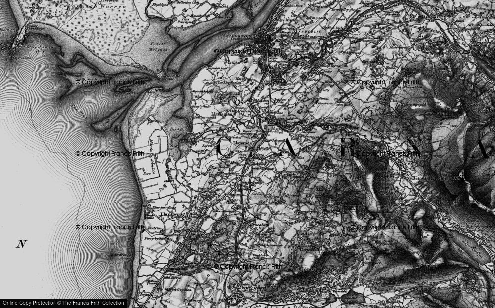 Old Map of Llanwnda, 1899 in 1899