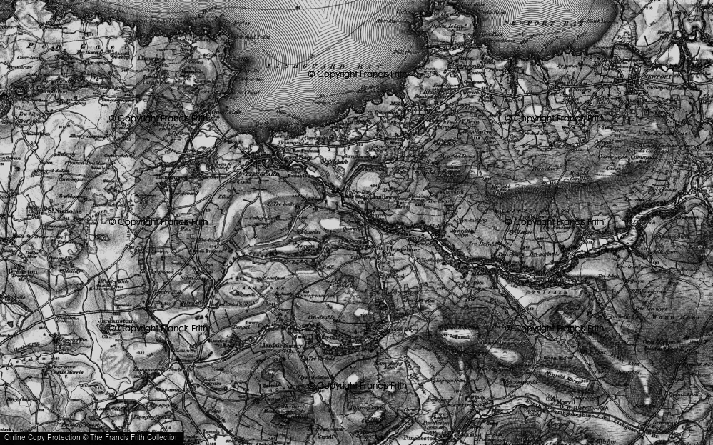 Old Map of Historic Map covering Afon Gwaun in 1898