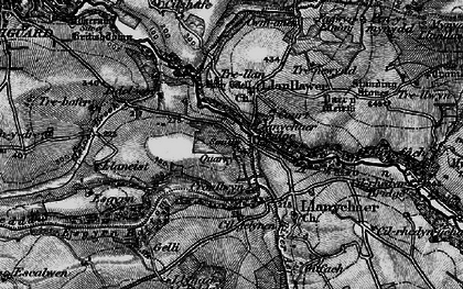 Old map of Llanychaer in 1898