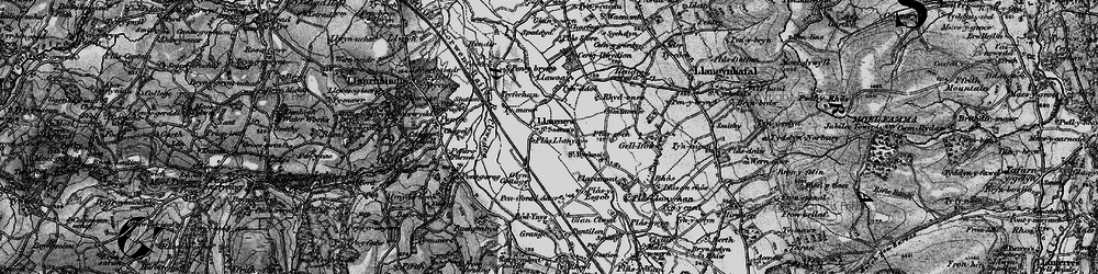 Old map of Llanynys in 1897