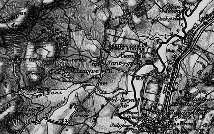 Old map of Llanyre in 1898