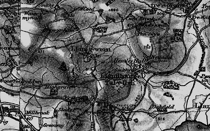 Old map of Llanywern in 1896