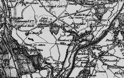 Old map of Llay in 1897