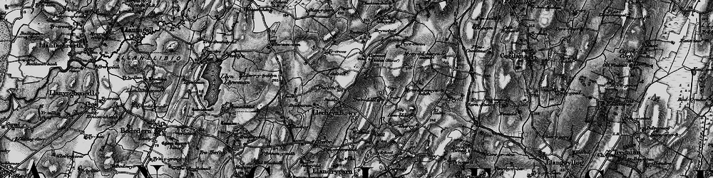 Old map of Llechcynfarwy in 1899