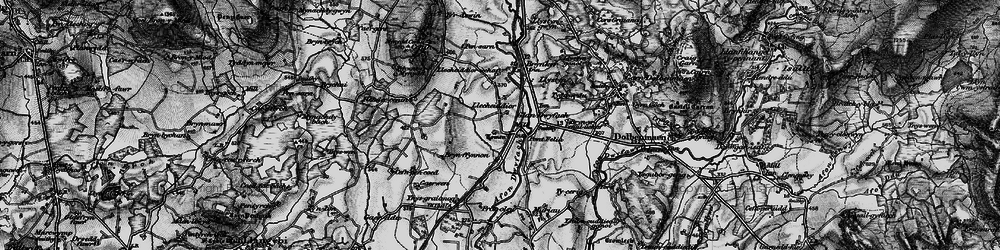 Old map of Afon Dwyfach in 1899