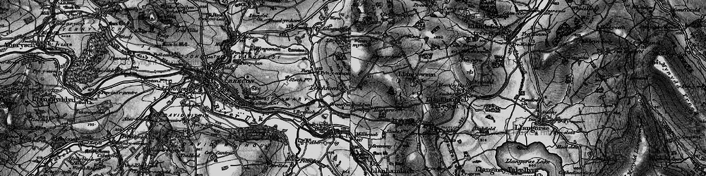 Old map of Bryn yr haul in 1898