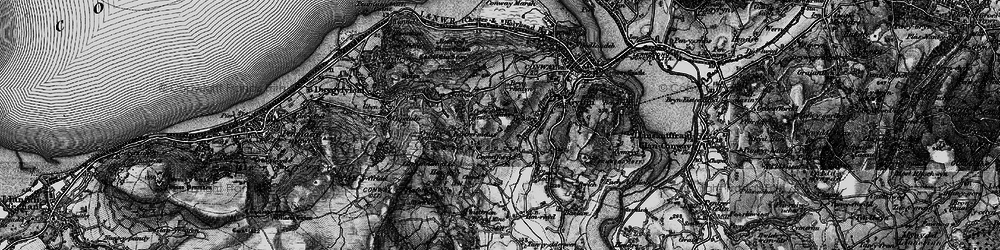 Old map of Afon Gyffin in 1899