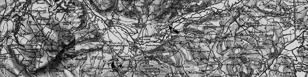 Old map of Abermeurig in 1898