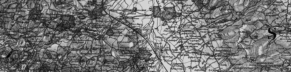 Old map of Aberham in 1897