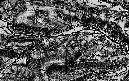 Old map of Llwyn-derw in 1899