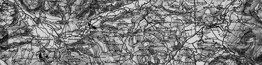 Old map of Brynblodau in 1898