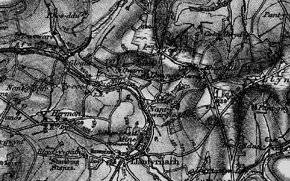 Old map of Llwyn-yr-hwrdd in 1898
