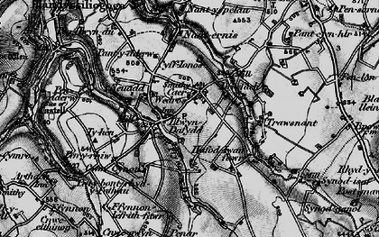 Old map of Llwyndafydd in 1898